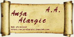 Anja Alargić vizit kartica